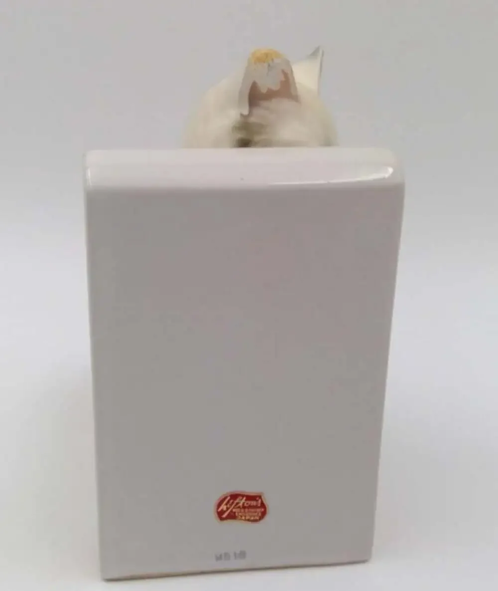 Vintage 1950s Lefton Japan White Persian Cat Porcelain Bookend Single H518 READ!